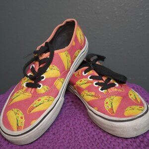 Vans Unisex Coral Taco Print Late Night Low Top Sneakers Size 5 Mens 6.5 Womens